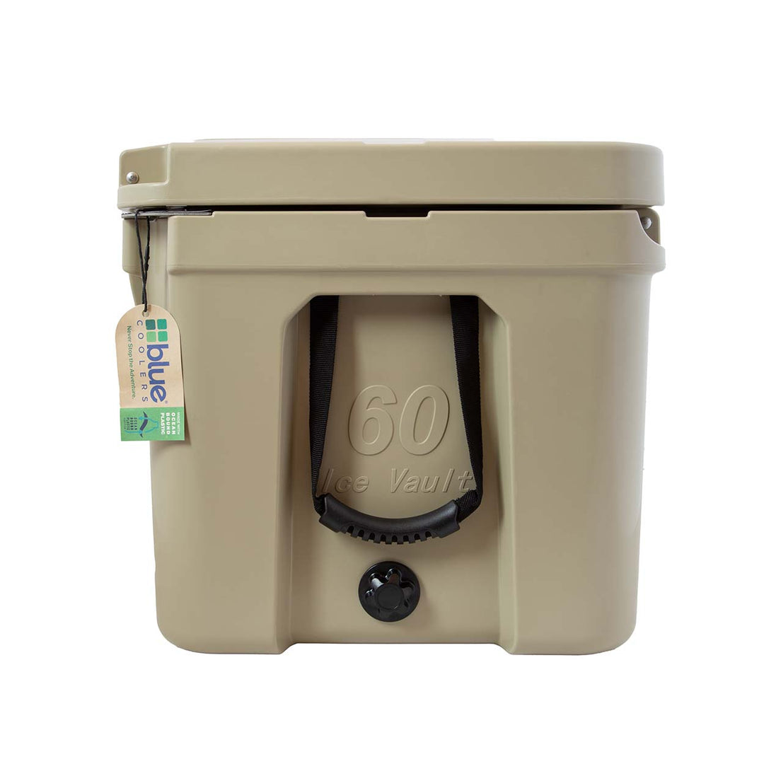 Scratch & Dent Promo - Ocean Bound Reclaimed Plastics 60 Quart Roto-Molded Cooler - Tan