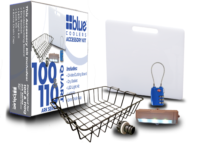 Accessory Kit - Divider/Cutting Board, Basket, Lock, Light, & Plug for 100/110 Quart Coolers