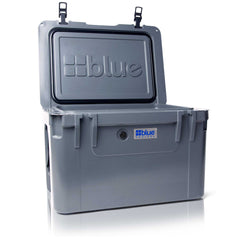 Blue Coolers - 100 Quart Ark Series Roto-Molded Cooler - Charcoal Gray Color - Open Lid