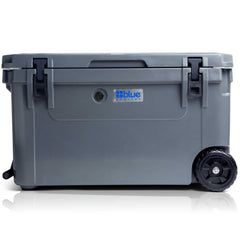 Blue Coolers - 110 Quart Ark series Roto-Molded Wheeled Cooler - Charcoal Gray Color - Front View
