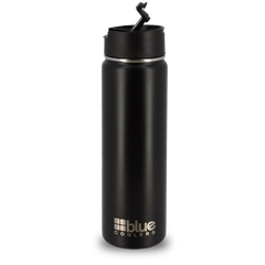 Blue Coolers - Drinkware - 20 oz. Steel Double-wall Vacuum Insulated Flask (Snap Top Lid) - Black