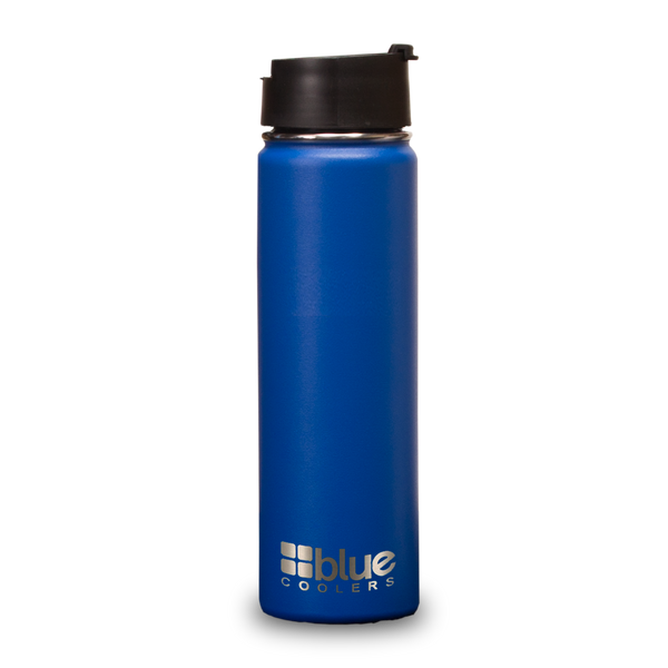 Vacuum Insulated Water Bottle - Black 20 oz Arctic Blue