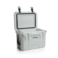 Blue Coolers - Cobalt 25 Quart Roto-Molded Super Cooler - BWP - White Open Lid