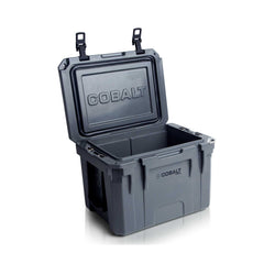 Blue Coolers - Cobalt 25 Quart Roto-Molded Super Cooler - BWP - Gray Open Lid