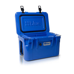 30 Quart Companion Series Roto-Molded Cooler - Trademark Blue - Open Lid