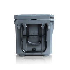 Blue Coolers - Cobalt 55 Quart with Wheels Roto-Molded Super Cooler - Gray Side View