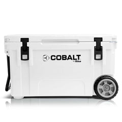 Blue Coolers - Cobalt 55 Quart with Wheels Roto-Molded Super Cooler - White