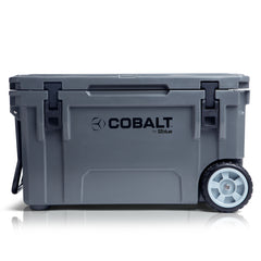 Blue Coolers - Cobalt 55 Quart with Wheels Roto-Molded Super Cooler - Gray
