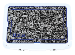 Blue Coolers- Custom Fit Marine Grade Topper Accessory for 60 Quart Coolers - White Camo