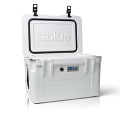 Blue Coolers - 60 Quart Ice Vault Roto-Molded Cooler - Arctic White - Open Lid