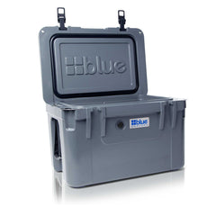 Blue Coolers - 60 Quart Ice Vault Roto-Molded Cooler - Charcoal Gray - Open Lid