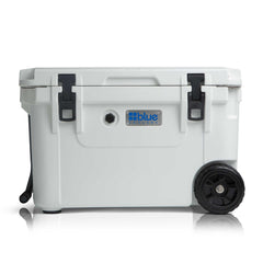Blue Coolers - 60 Quart Ice Vault Roto-Molded Cooler with Wheels - Arctic White - Front View