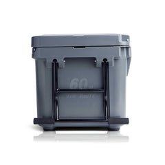 Blue Coolers - 60 Quart Ice Vault Roto-Molded Cooler with Wheels - Charcoal Gray - Side View