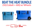 Blue Coolers 3.0 - Beat the Heat Bundle - 60Q Wheels + 25Q Cobalt