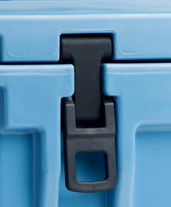 Blue Coolers - Parts - Replacement Lock-Down Latches Blue V. 3.0 & Cobalt (2 Pack) - Close-up on Light Blue Cooler